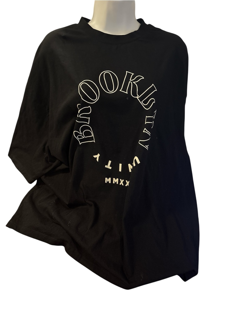 ASOS Design Black oversized Tee with White Logo Detail